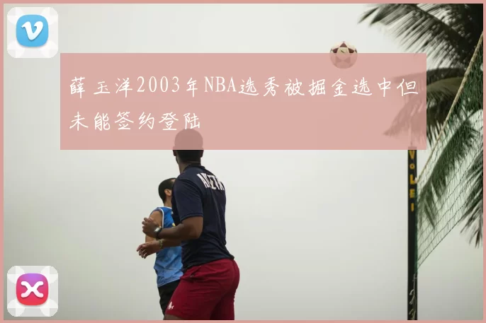 薛玉洋2003年NBA选秀被掘金选中但未能签约登陆